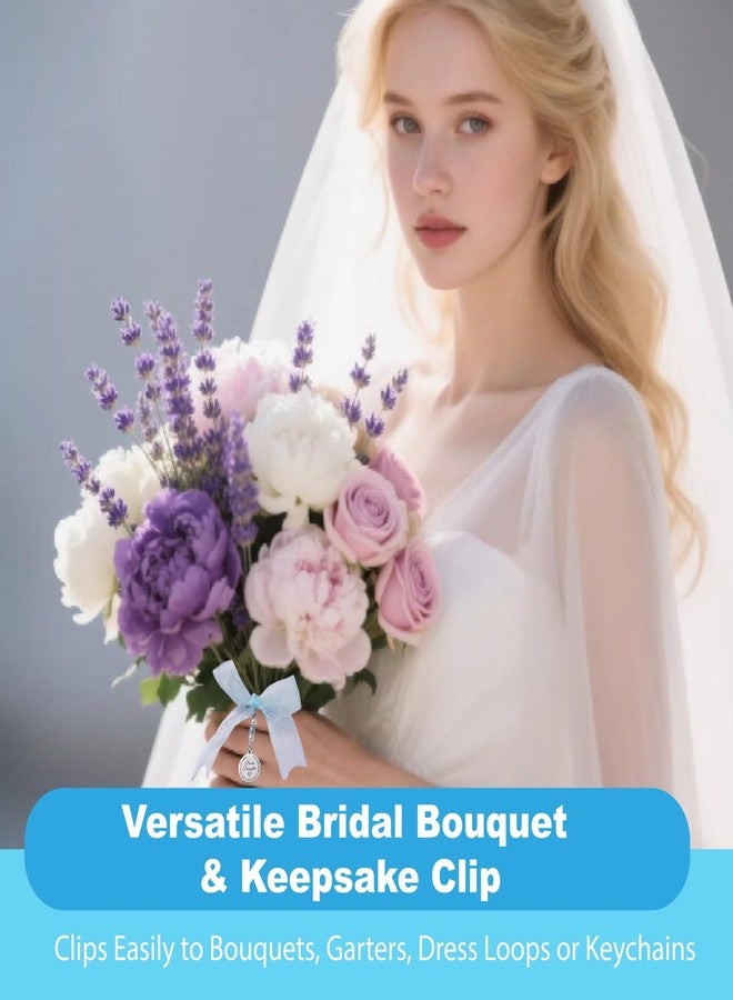 ZGGAZCA Something Blue for Bride Bouquet Charm Bridal Charm for Future Daughter in Law on Wedding Day Sentimental Boquet Card from Mother of the Groom Blue Pearl Brides for Bridal Shower - Image 3
